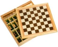 Goki Spiele-Set Schach, Dame Und Mühle