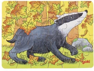 Goki Minipuzzle Waldtiere, 6 Stück 4 Goki Minipuzzle Waldtiere, 6 Stück – Bild 2