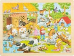 Goki Einlegepuzzle Streichelzoo (Kinderpuzzle)