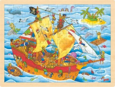 Goki Einlegepuzzle Piraten 3 Goki Einlegepuzzle Piraten
