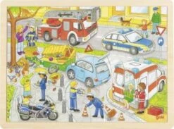 Goki Einlegepuzzle Polizeieinsatz