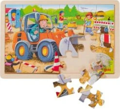 Goki Einlegepuzzle Baustelle