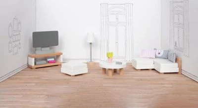 Goki Puppenmöbel Style, Wohnzimmer 4 Goki Puppenmöbel Style, Wohnzimmer – Bild 2