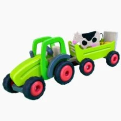 Goki Traktor Mit Kuh Anhänger