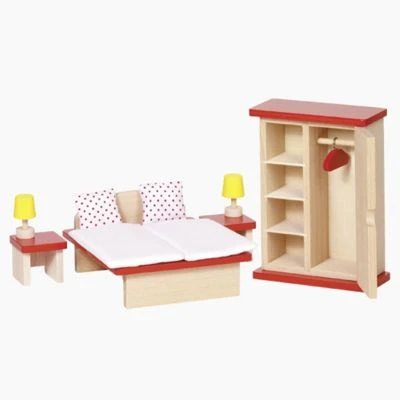 Goki Puppenmöbel Schlafzimmer Basic. 3 Goki Puppenmöbel Schlafzimmer Basic.