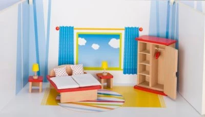 Goki Puppenmöbel Schlafzimmer Basic. 4 Goki Puppenmöbel Schlafzimmer Basic. – Bild 2