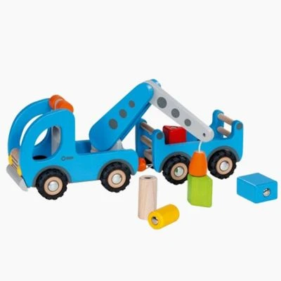 Goki Kranwagen Mit Anhänger 4 Goki Kranwagen Mit Anhänger – Bild 2