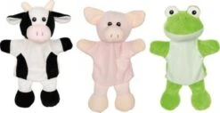 Goki Handpuppen Kuh, Schwein, Frosch