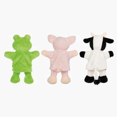 Goki Handpuppen Kuh, Schwein, Frosch 5 Goki Handpuppen Kuh, Schwein, Frosch – Bild 3