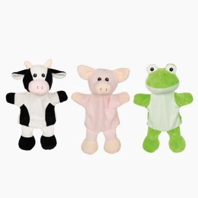 Goki Handpuppen Kuh, Schwein, Frosch 7 Goki Handpuppen Kuh, Schwein, Frosch – Bild 5