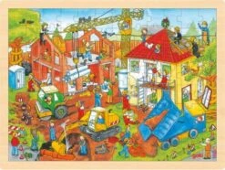 Goki Einlegepuzzle Baustelle