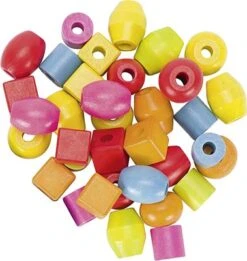 Goki Perlenset, Zylinder Ø= 2cm, H= 2 Cm, Holz,