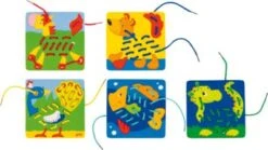 Goki Fädelspiel Mit 5 Grundplatten