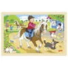 Einlegepuzzle Ponyhof Holz 24 Teile (goki)
