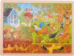 Goki Holzpuzzle 96 Teile Unser Garten über Und Unter Der Erde