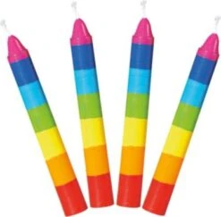 Goki Geburtstagskerzen-Set Bunt, 10 Stück