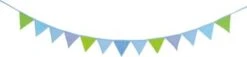 Goki Wimpelkette Textil, Blau/grün