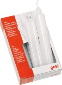 Goki Geburtstagskerzen-Set 10 Stück Plus Lebenslicht