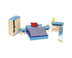 Goki 51906 Puppenmöbel Schlafzimmer
