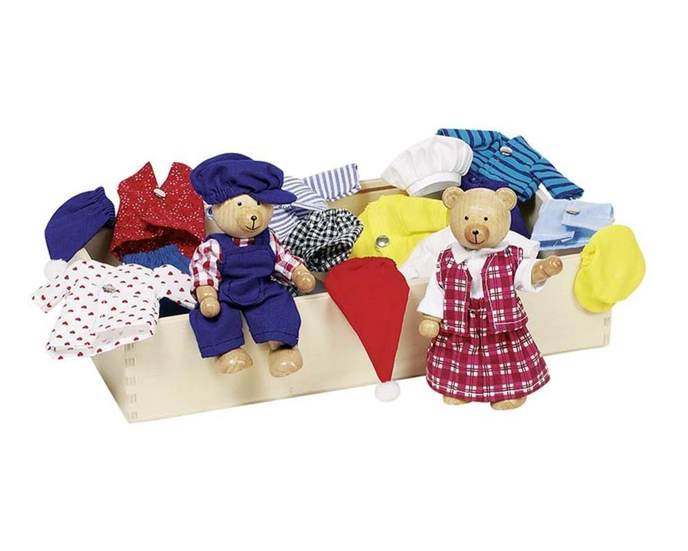 Goki 51914 Biegepuppen Bärchens Klamottenkiste 3 Goki 51914 Biegepuppen Bärchens Klamottenkiste