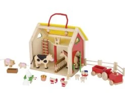 Goki 51916 Koffer Farmhaus Mit Zubehör