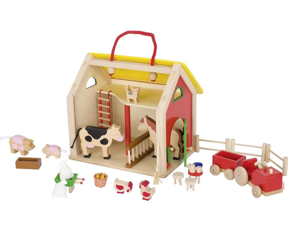 Goki 51916 Koffer Farmhaus Mit Zubehör 3 Goki 51916 Koffer Farmhaus Mit Zubehör