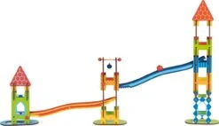 GOKI 53896 Kugelbahn Ritterburg, 79 Teile, Holz