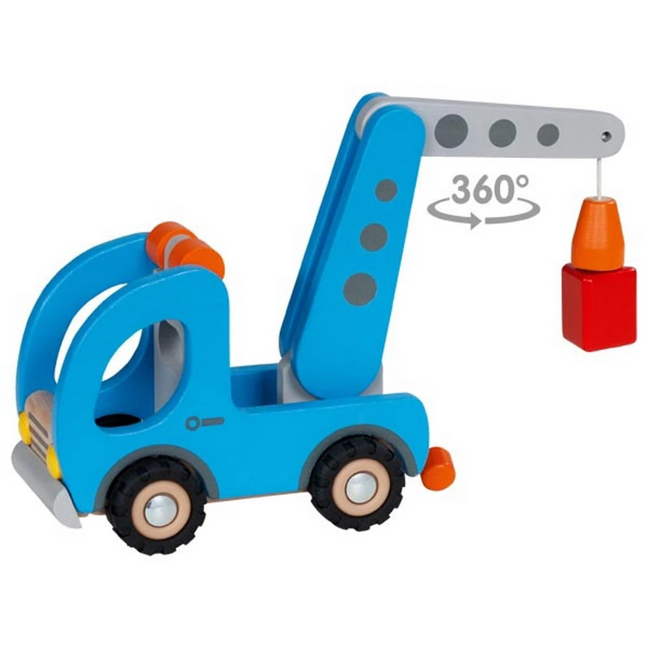 Kranwagen Mit Anhänger (goki 55875) 4 Kranwagen Mit Anhänger (goki 55875) – Bild 2