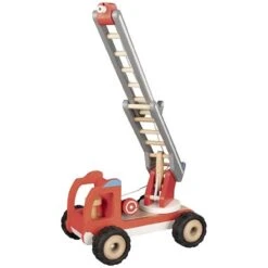 GOKI 55877 Feuerwehr Leiterwagen 27,3 X 17 X 16,5 Cm, Holz -Goki Verkaufsgeschäft goki 55877 feuerwehr leiterwagen 27 3 x 17 x 16 5 cm holz 1