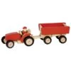Traktor Rot Mit Anhänger (goki 55942)