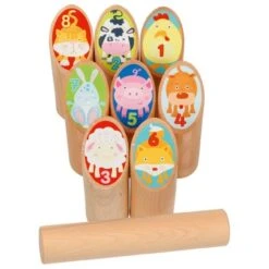 GOKI 56648 Wikinger Tier Kubb, Im Baumwollbeutel