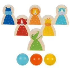 GOKI 56661 Kegelspiel Wilde Tiere