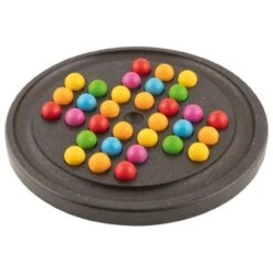 GOKI 56808 Solitaire Ø 20 Cm, Holz, Lasiert, 33 Kugeln