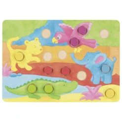 Goki 56813 Farbwürfelspiel II 21 X 14,5 X 0,6 Cm, Holz, 95 Teile -Goki Verkaufsgeschäft goki 56813 farbwurfelspiel ii 21 x 14 5 x 0 6 cm holz 95 teile 1