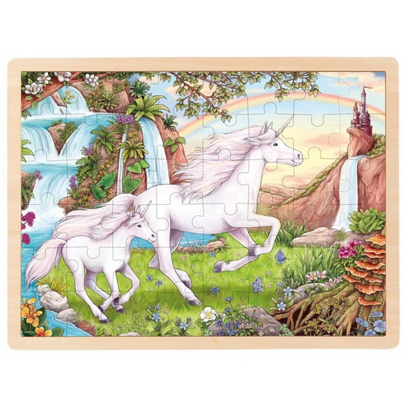Einlegepuzzle Einhorn 48 Teile (goki 57366) 3 Einlegepuzzle Einhorn 48 Teile (goki 57366)