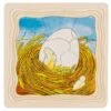GOKI 57521 Schichtenpuzzle Das Huhn