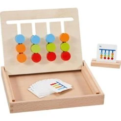 Goki 58406 Farbsortierbrett Im Holzkasten, Aufstellbar
