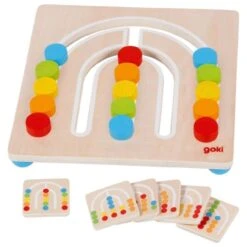 GOKI 58436 Farbsortierbrett Regenbogen