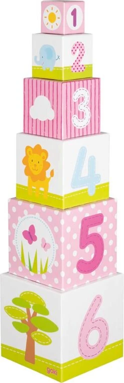 GOKI 58481 Stapelwürfel, Afrika