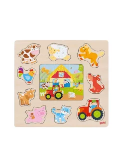 GOKI, Einlegepuzzle Bauernhoftiere