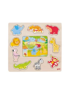 GOKI, Einlegepuzzle Zootiere