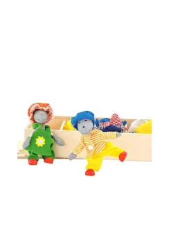 GOKI, Mausens Biegepuppen Mit Klamottenkiste "Lia & Luca"