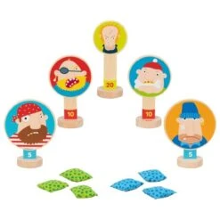 GOKI56650 Piratenbande Wurfspiel, Inkl. Baumwollbeutel