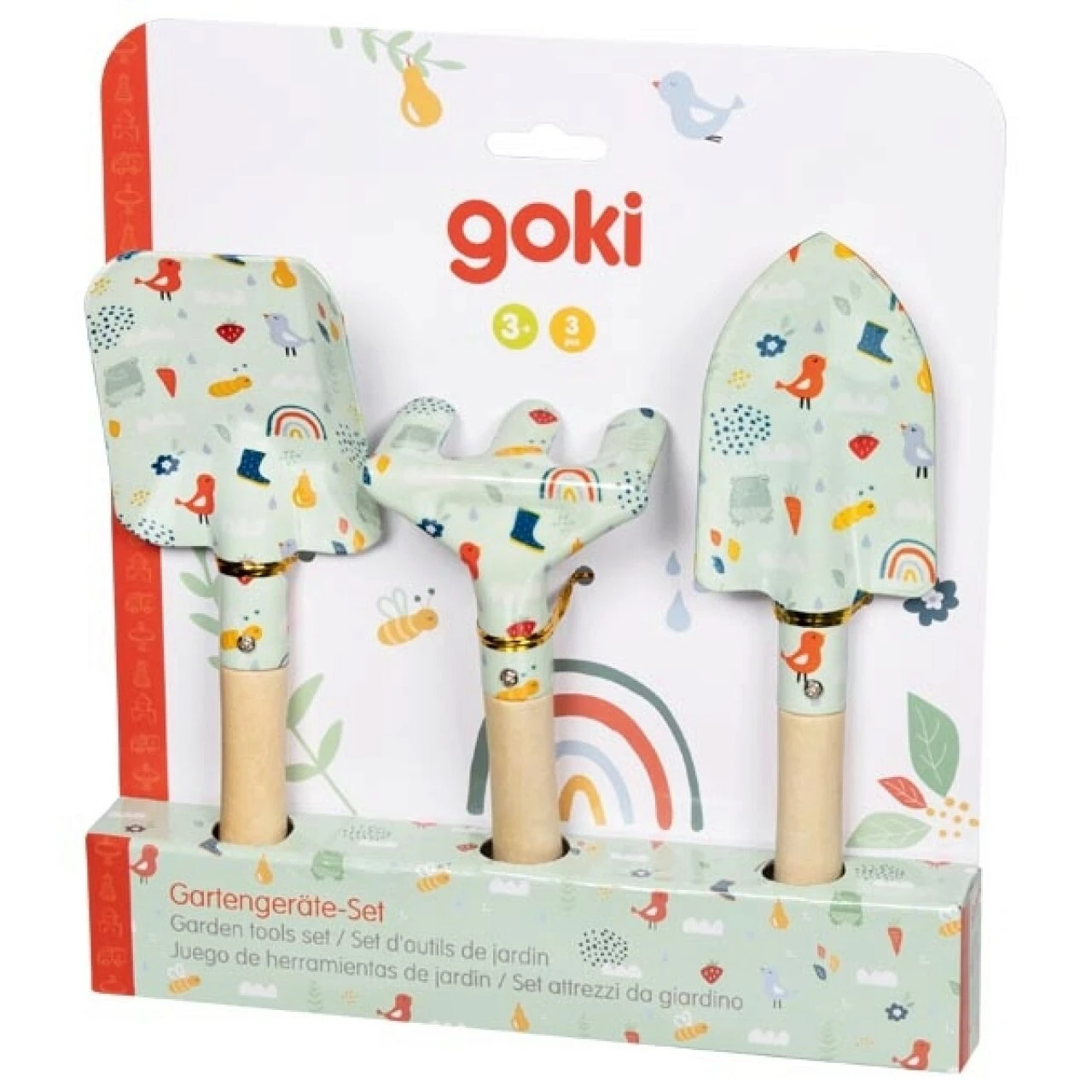 GOKI63875 Gartengeräte-Set, Frühling 4 GOKI63875 Gartengeräte-Set, Frühling – Bild 2